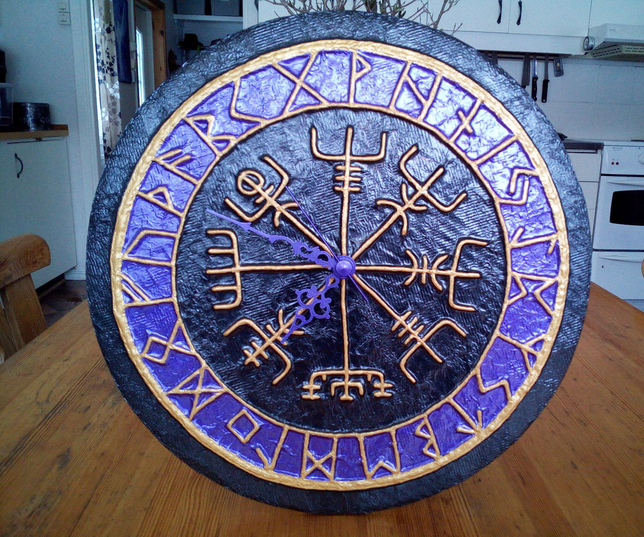 Aluminium Tape Art Wall Clock