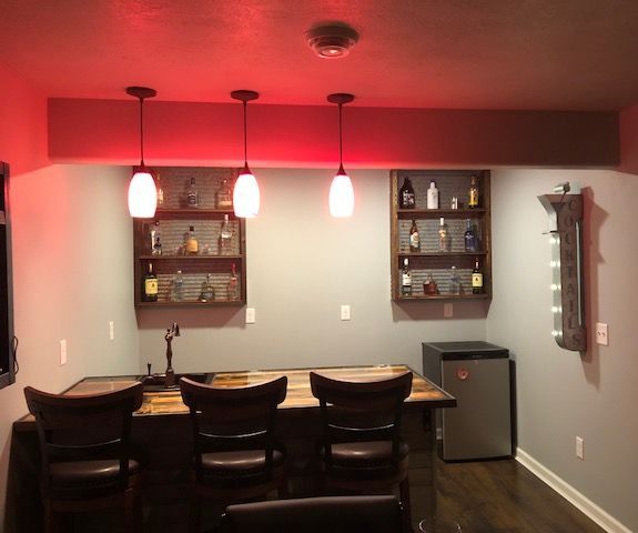 Barn Wood Bar Shelves