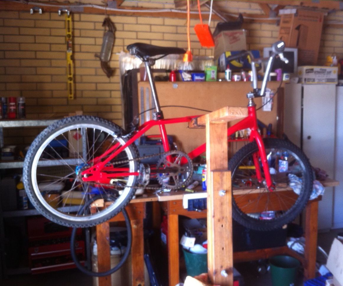 Home Made Timber Push Bike Bicycle Repair Stand
