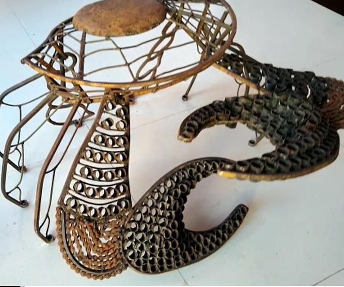 Steel Crab Sculpture 