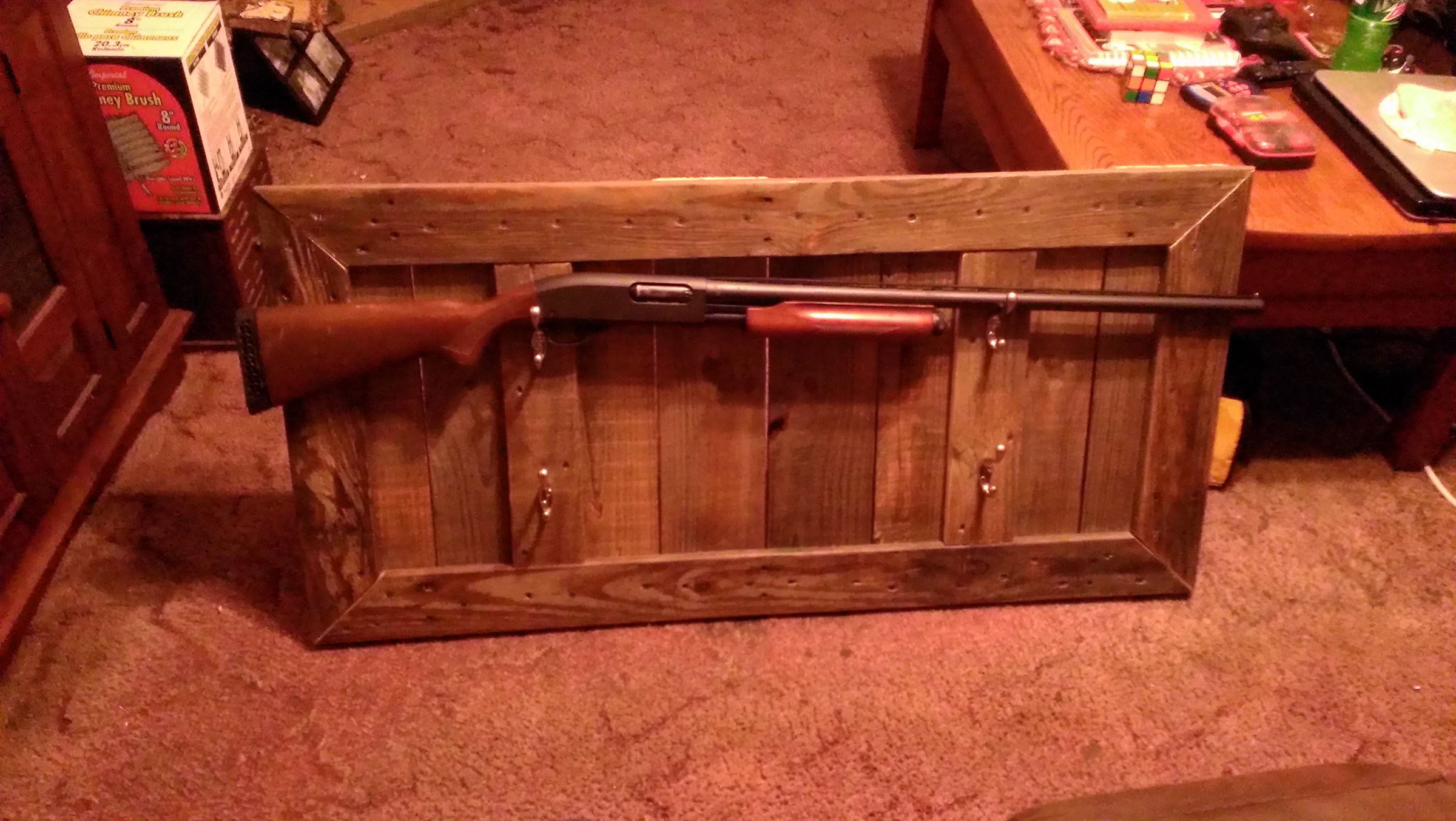 Hand Made Gun Rack Gun Rack From Reclaimed Pallet Wood : 7 Steps - Instructables