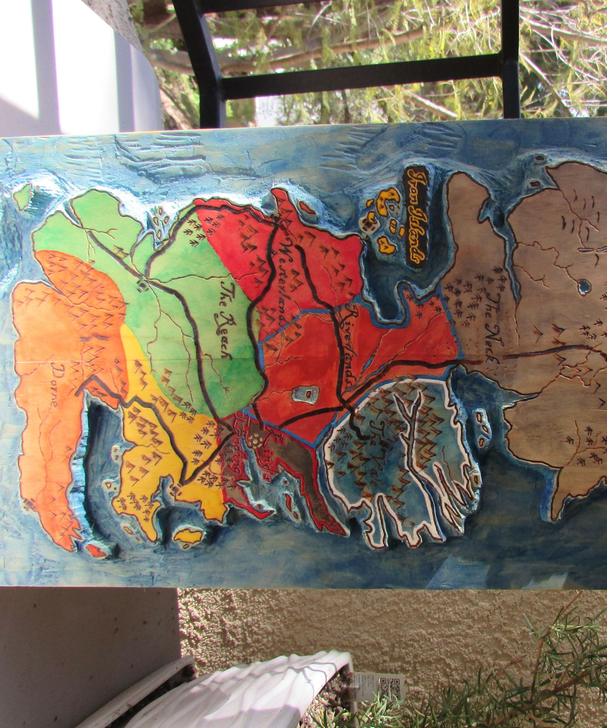 Game of Thrones Painted Table / 3D Map