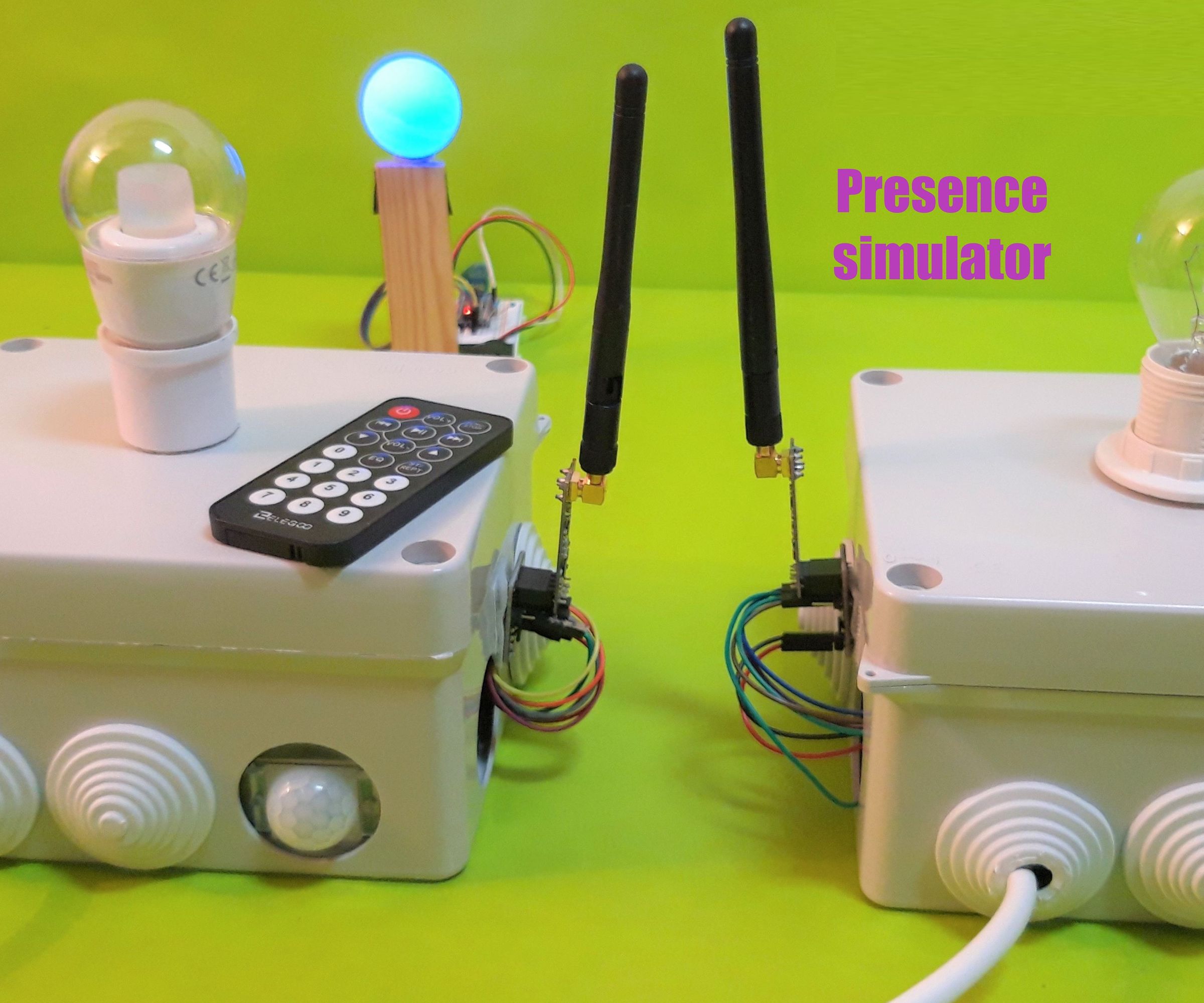 Home Presence Simulator and Security Control Device