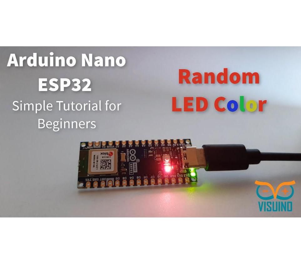 Random Color LED Arduino Nano ESP32 Using Visuino
