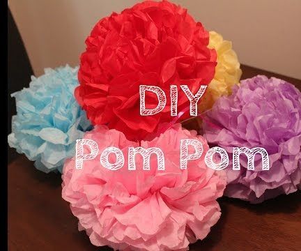 DIY - Tissue Paper Pom Pom Tutorial