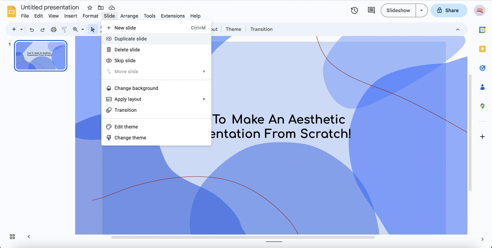 how to make presentation aesthetic Starting the Text Slides