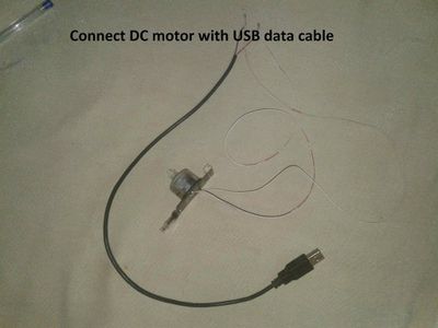 Connect the DC Motor With USB Data Cable