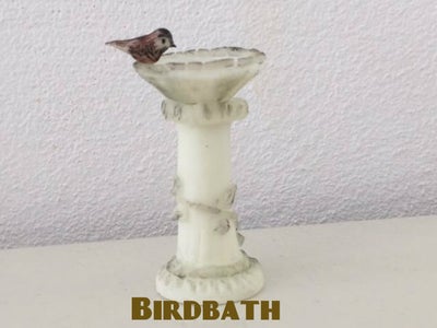 1:12 Scale Birdbath With Polymer Clay