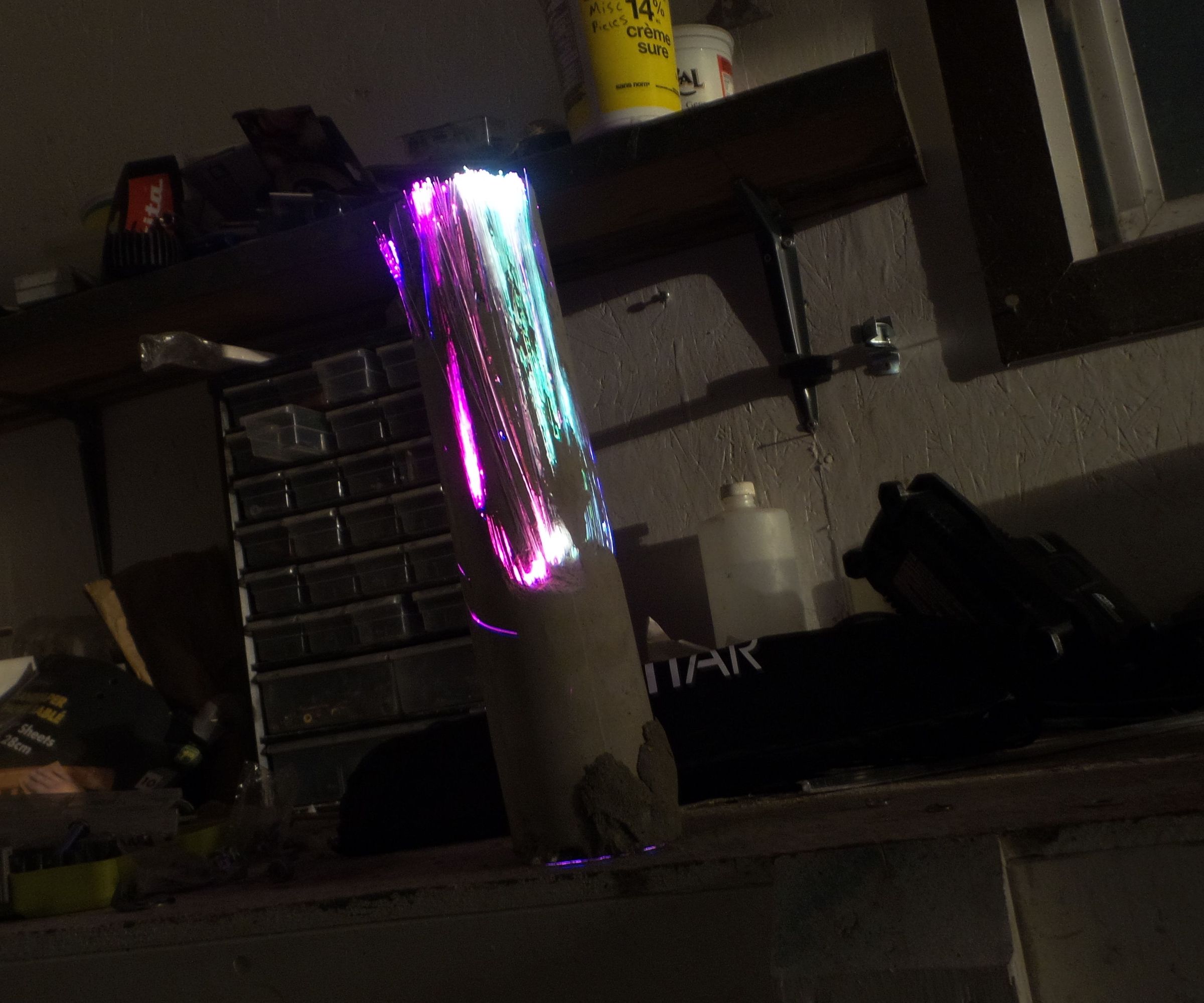 Fiber Optic Concrete Lamp