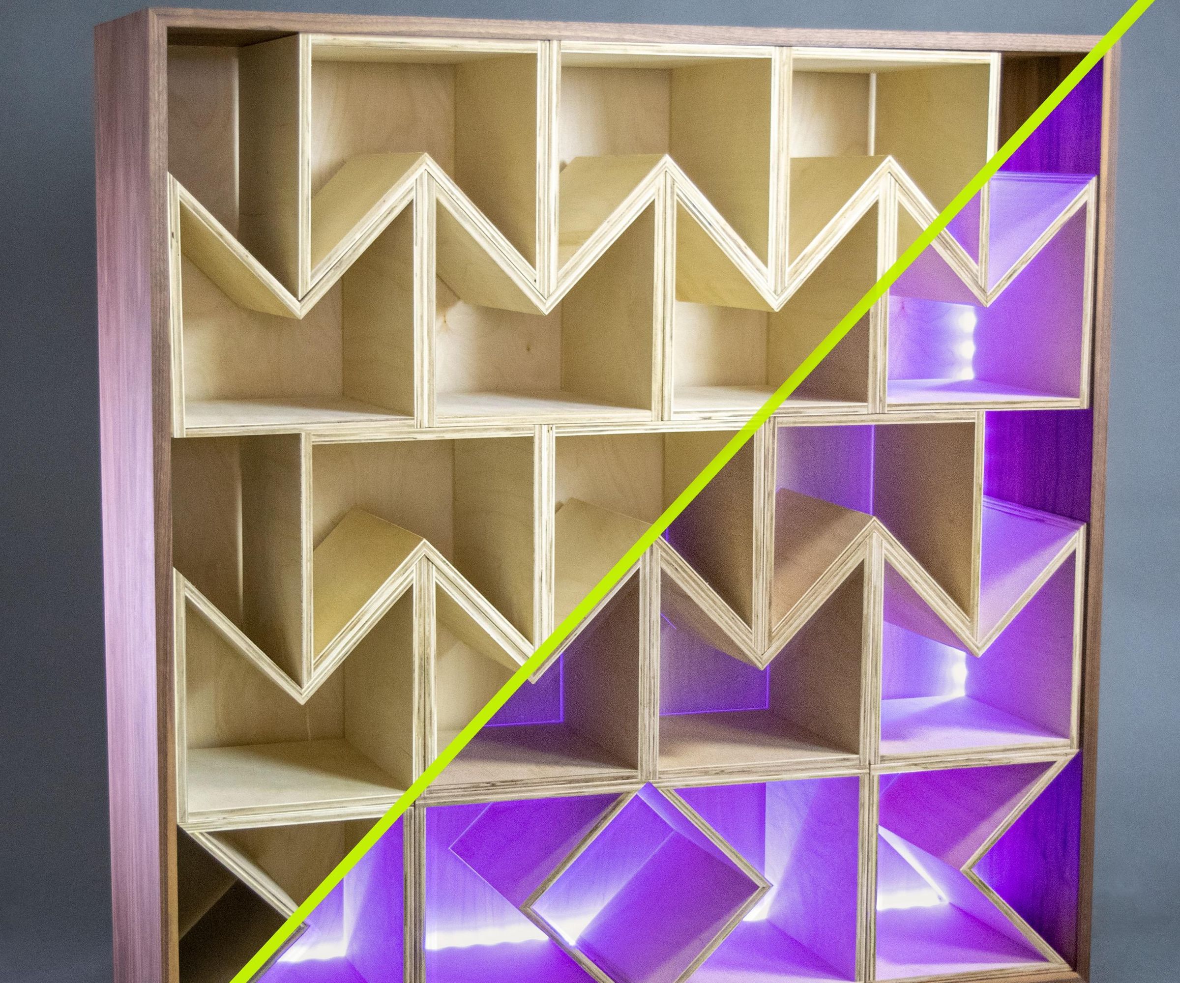 Modular Plywood Bookcase With Rotatable Boxes!
