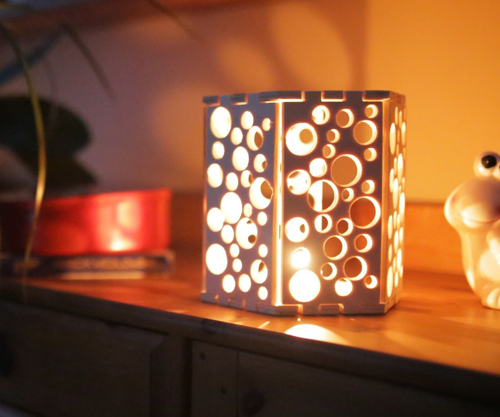 Swiss Cheese Lamp 