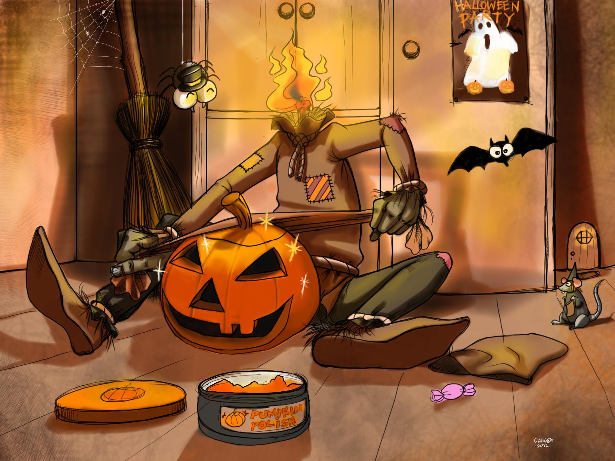 Mr Pumpkin Get Ready for Party