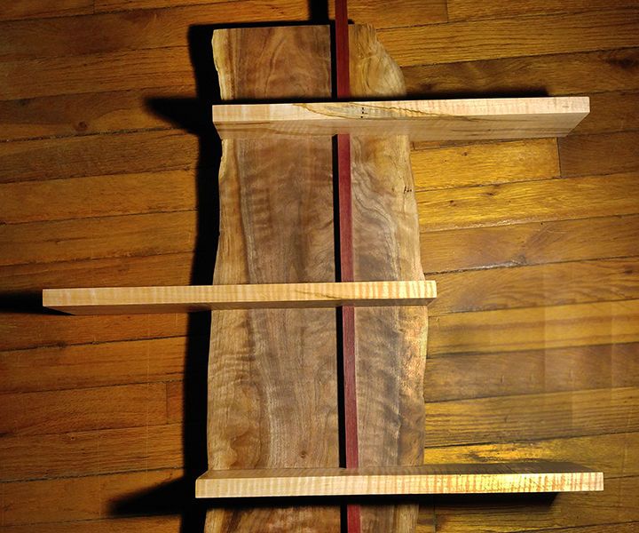 Live Edge Figured Shelf, Using Only a Table Saw and Sander