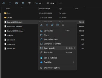Copying the Path Of.elf File
