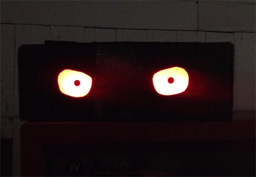 Illuminated "Eyes That Follow" Optical Illusion