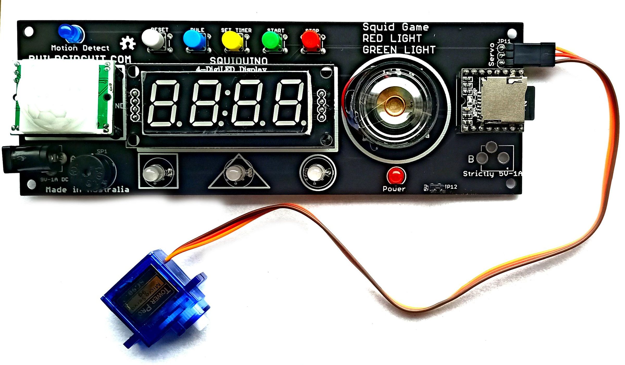 Squiduino- Arduino Based Squid Game RED LIGHT GREEN LIGHT Project : 5 Steps  - Instructables