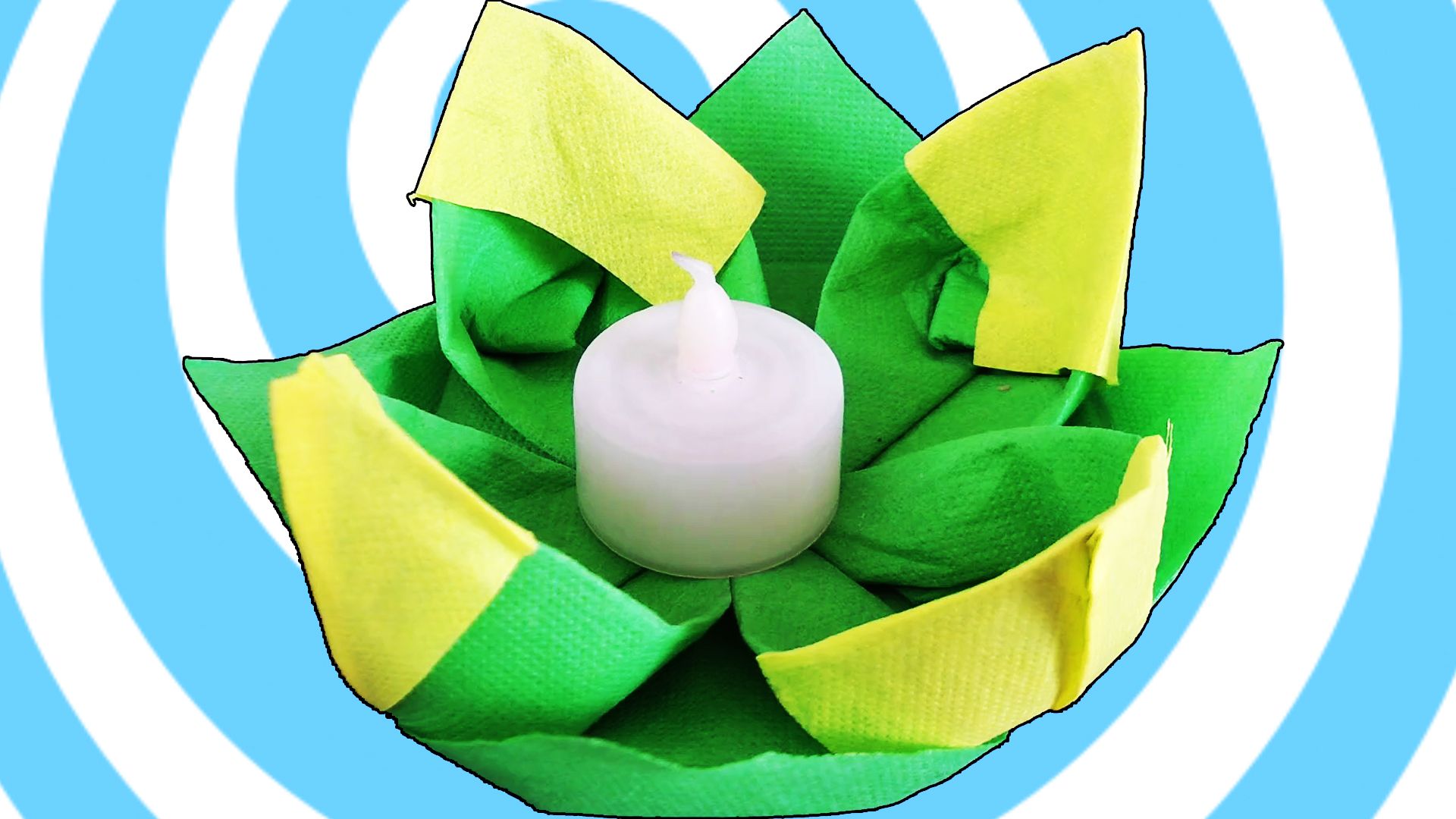 How to Make a Table Decoration Origami Water Lily From Napkins