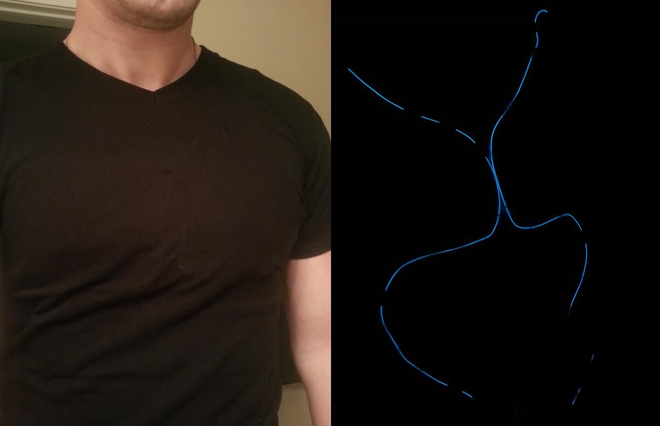 Hidden Tron shirt controlled with a SR Latch