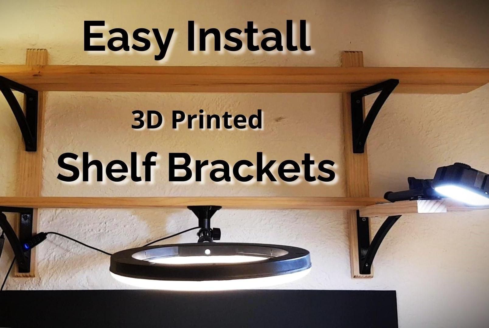 Easier Install 3D Printed Shelf Bracket