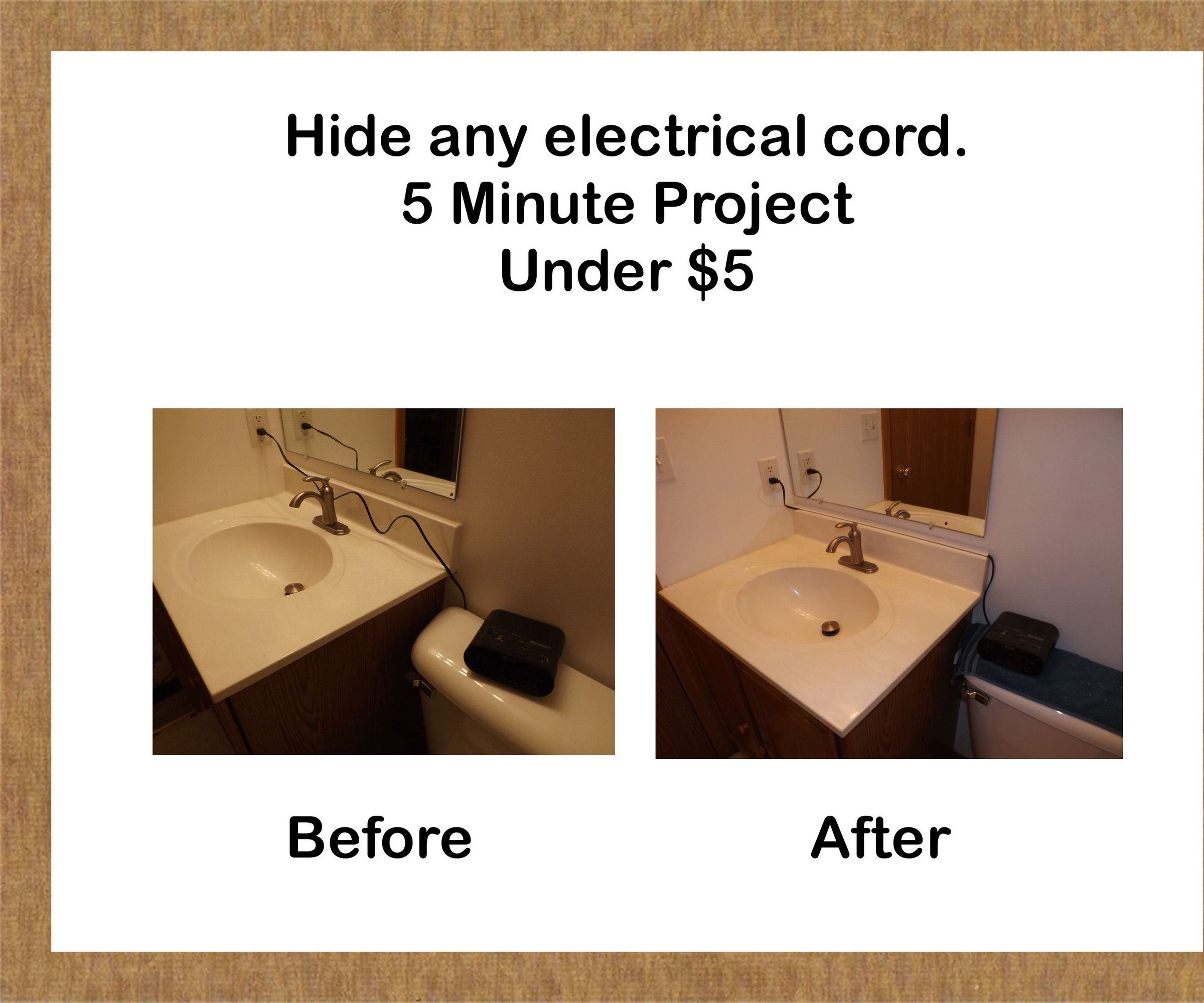 Hide an Electrical Cord (under $5)