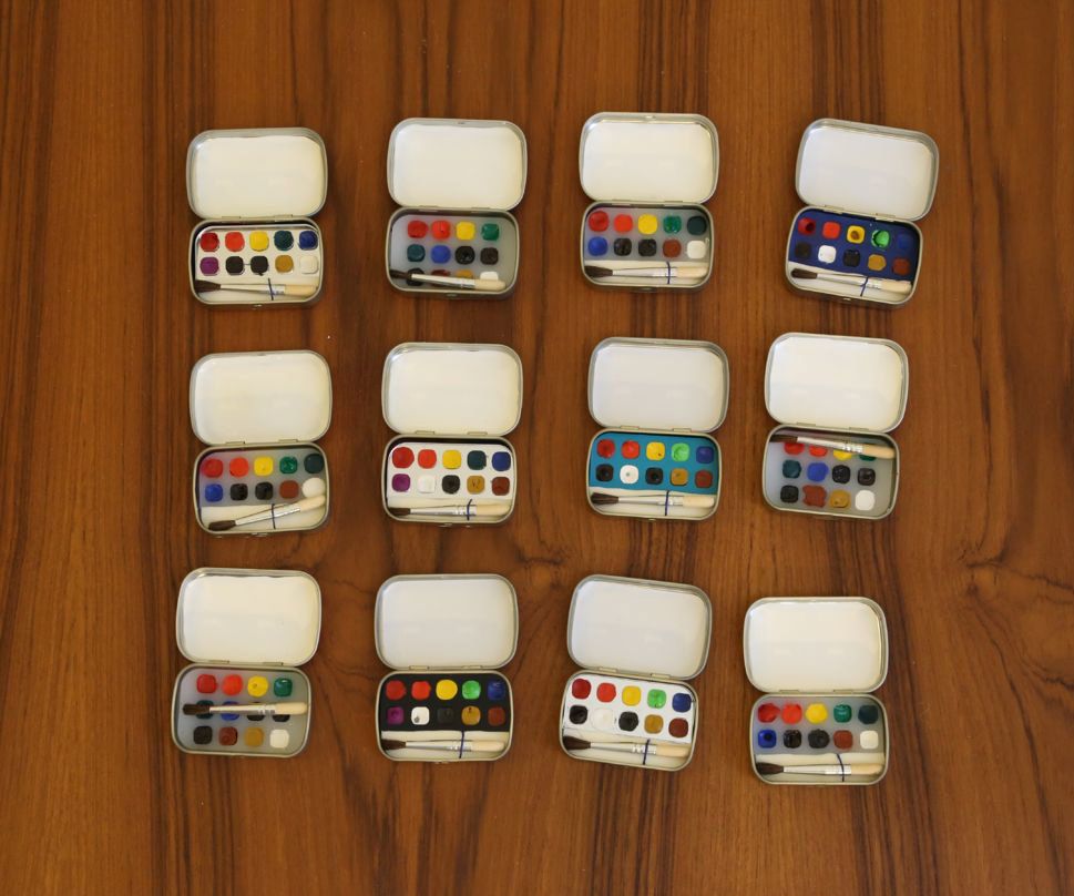 Lasercut Mini Mint Tin Watercolor Palette