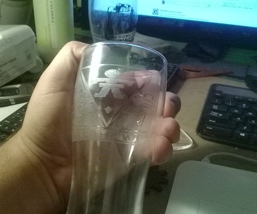 Laser Etched Glass Tumbler I Made It at Techshop..