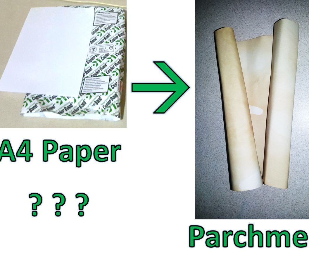 Turn A4 Paper to Fake Parchment
