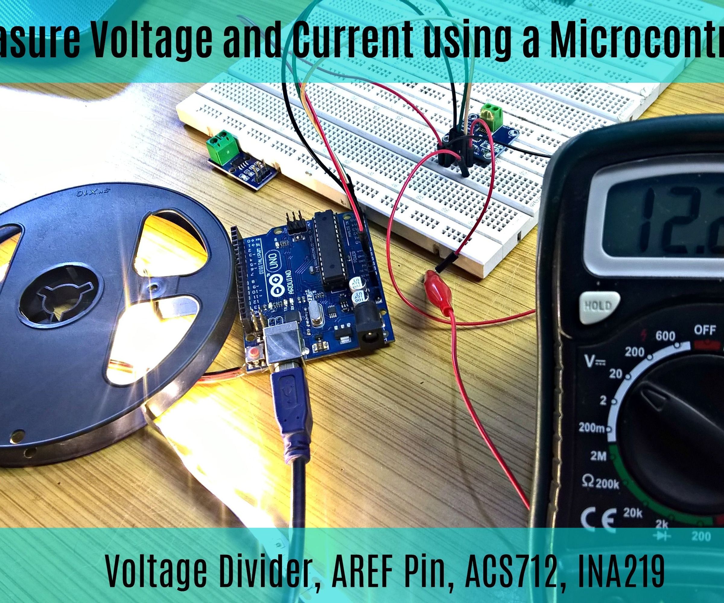 Measure Current and Voltage Using a Microcontroller || Voltage Divider || ACS712 || INA219