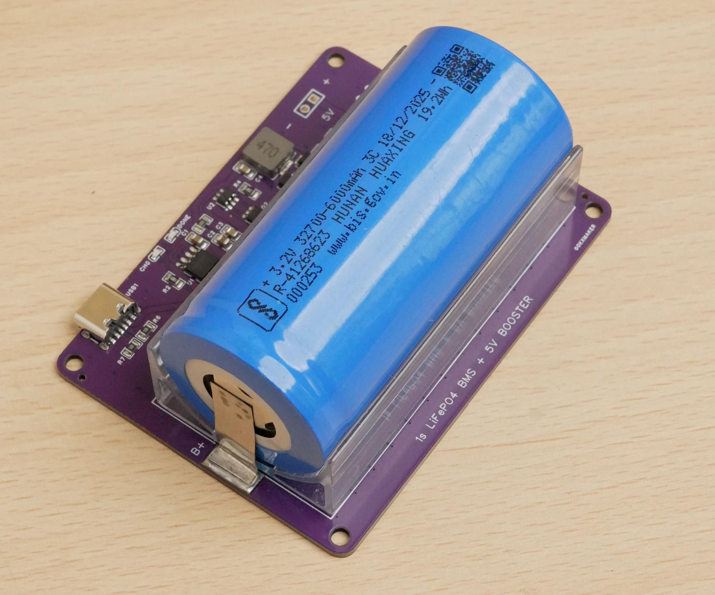 1S LiFePO4 BMS With 5V Boost