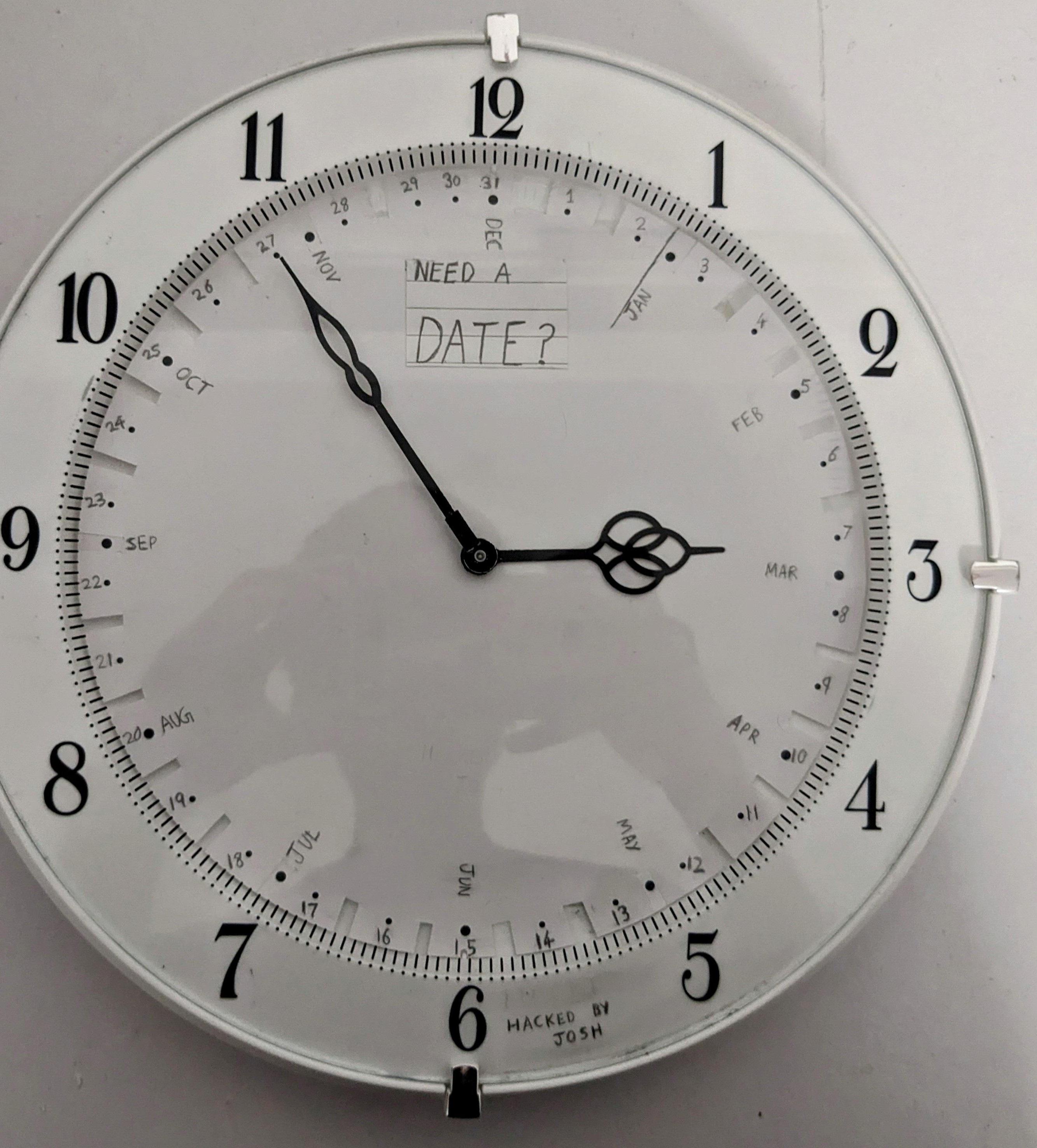 Hack Analog Clock to Show DATE Not Time