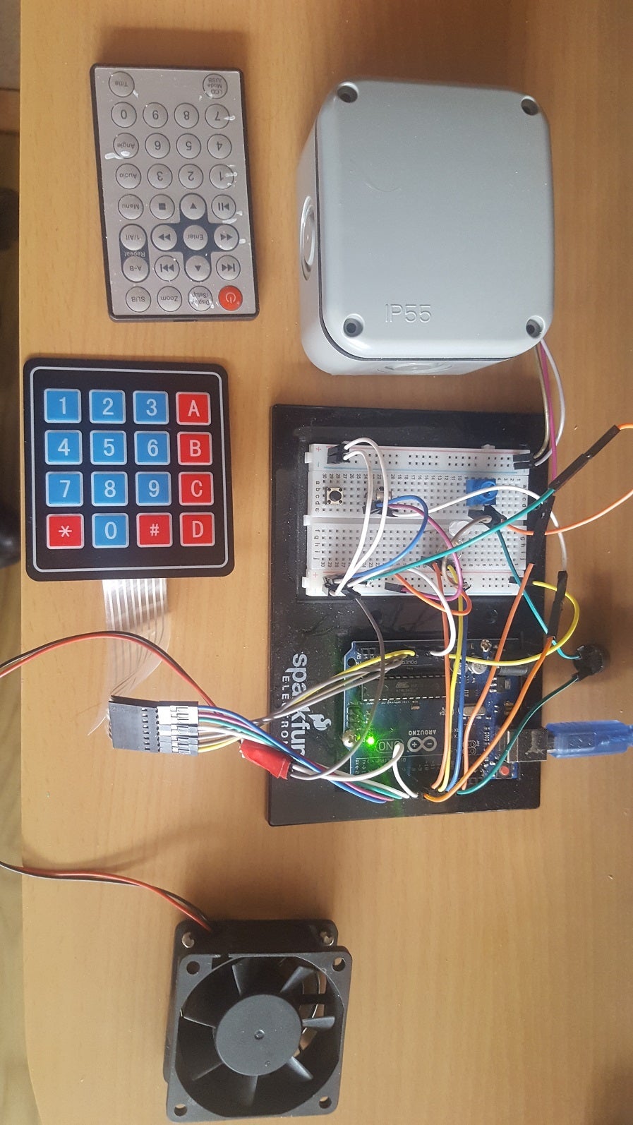 Arduino Infrared Alarm System With Remote Button 1 and 2 Simulating ...