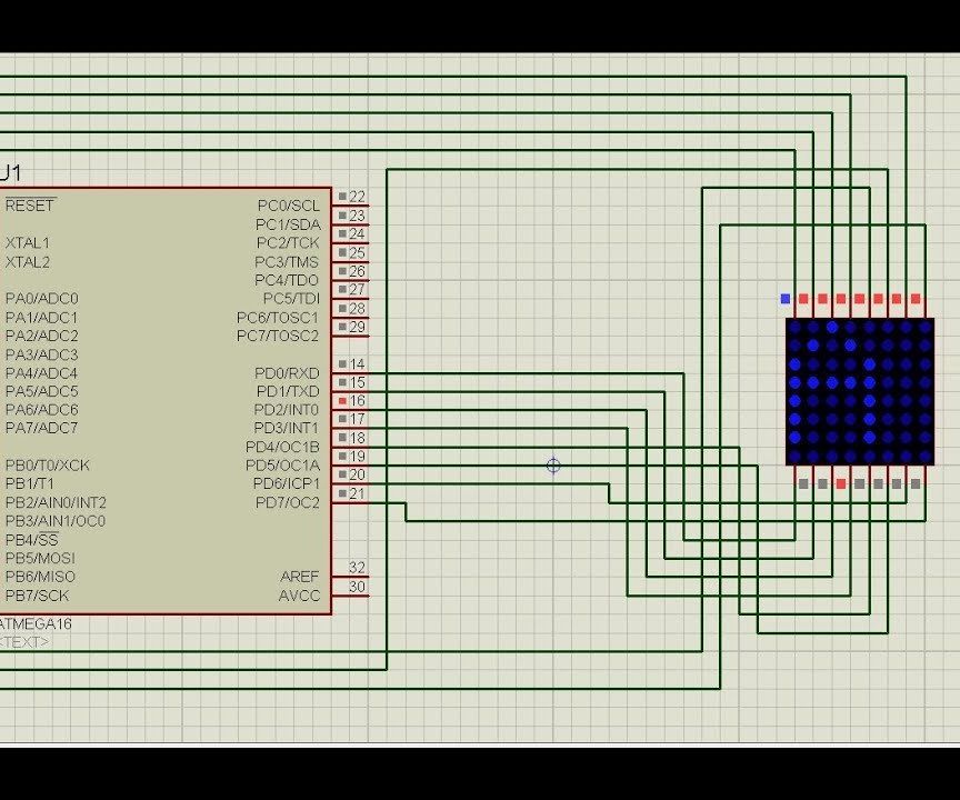 Interfacing Atmega16 Microcontroller With Dot Matrix Led Display