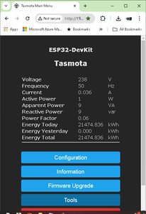 Configuration Changes in Tasmota