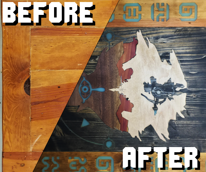 Turning an Old Table Into Zelda Glow Art