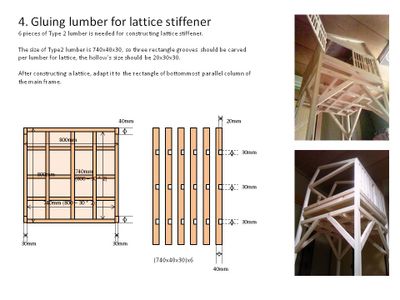 Gluing Lumber for Lattice Stiffener