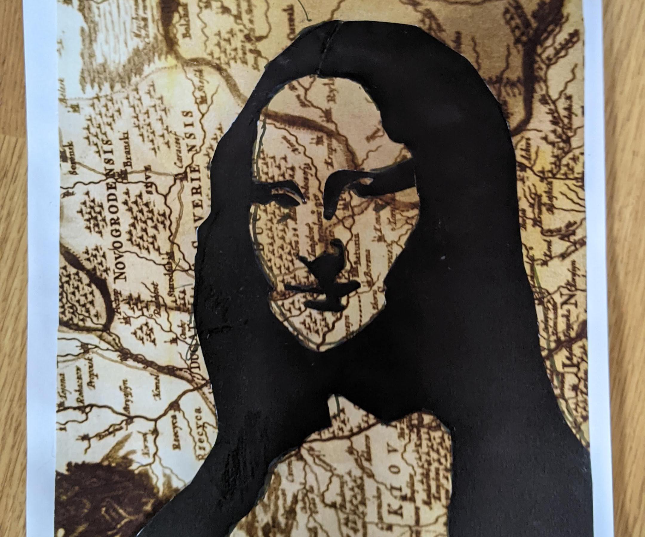 Mona Lisa Map Art