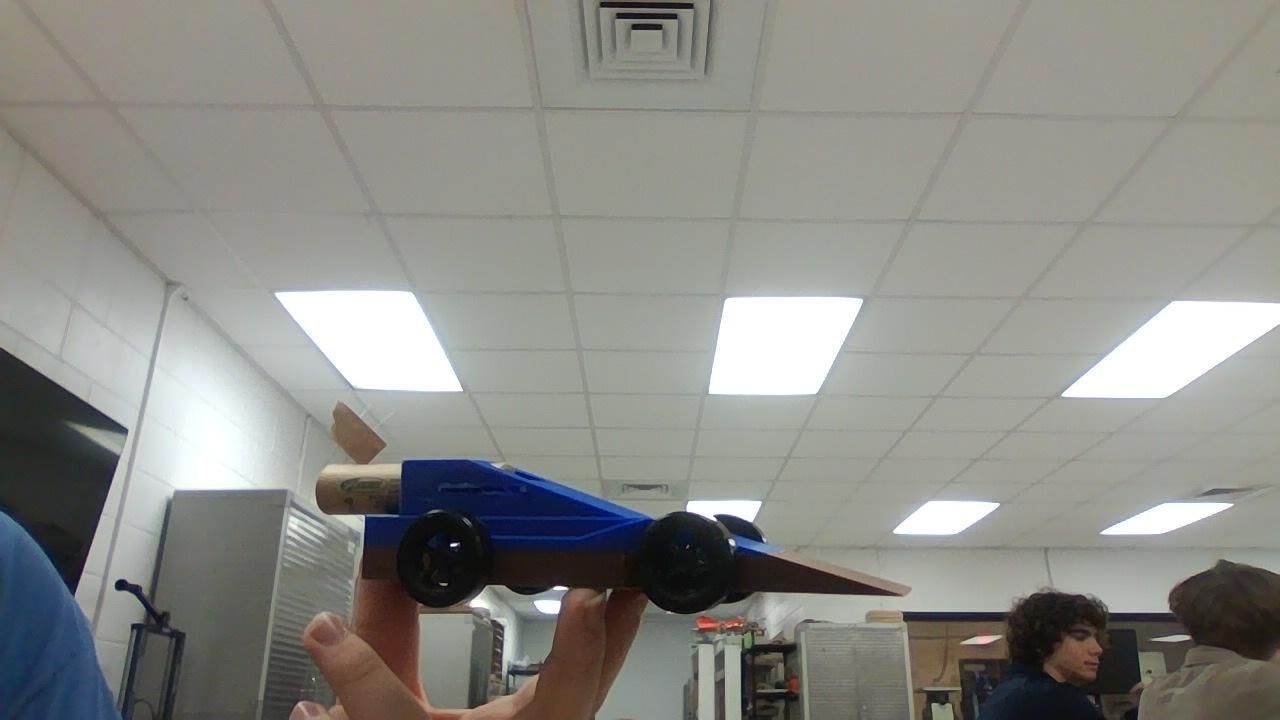 3D Printed Car Propelled by an 18mm Model Rocket Engine Prototype