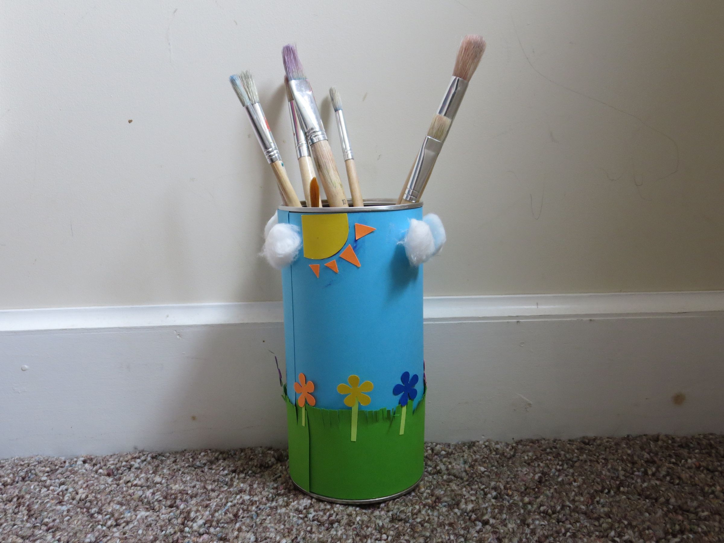 DIY Paintbrush Holder Can 4 Steps Instructables