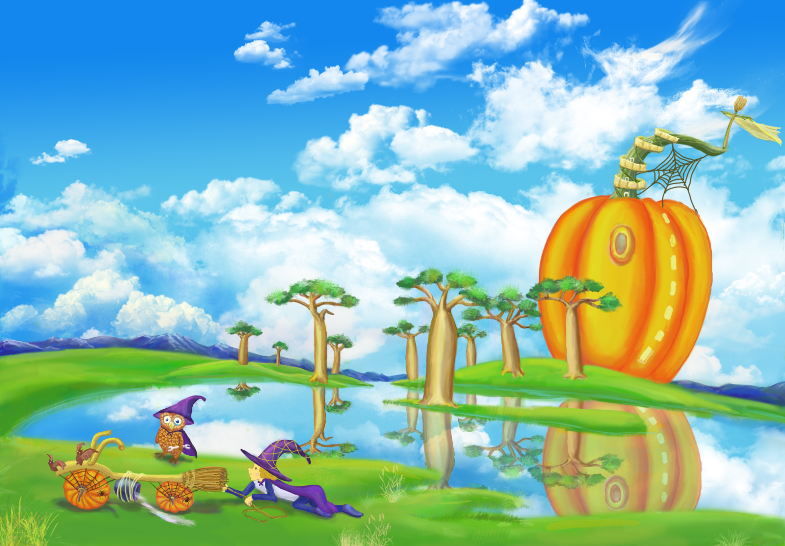 Create a Whimsical Halloween Landscape