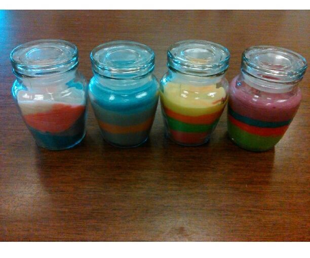 Layered Crayon Candles