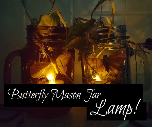Butterfly Mason Jar Lamp
