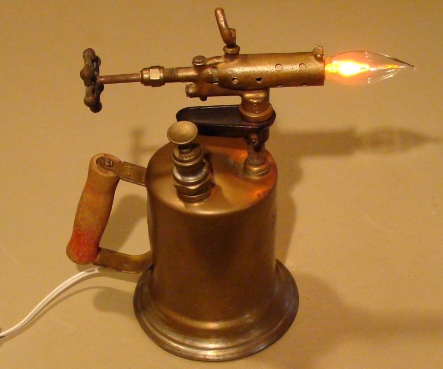 Antique Brass Blow Torch Accent Lamp : 9 Steps (with Pictures ...