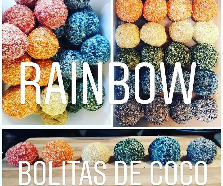 Rainbow Bolitas De Coco! Pura Vida! 