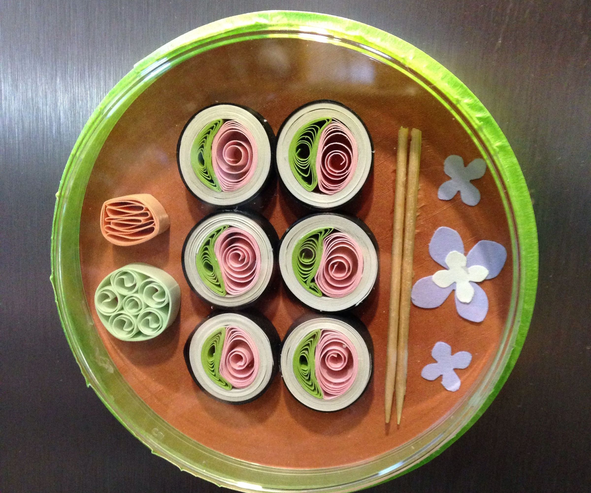 Quilled Sushi Magnet