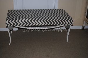 $3 Garage Sale Table Frame Turned Bench