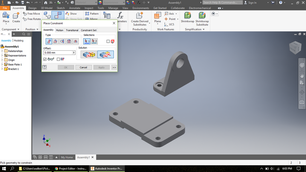 Simplify Inventor How to Create an Assembly in Inventor : 20 Steps - Instructables