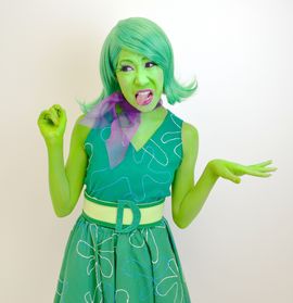 green dress inside out Inside Out 2 2024 Movie Joy Green Dress Cosplay Costume Outfits Hallow –  Cosplaysky.ca main image 1