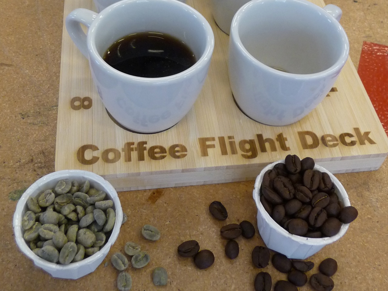 "Coffee Flight Deck" for coffee tasting