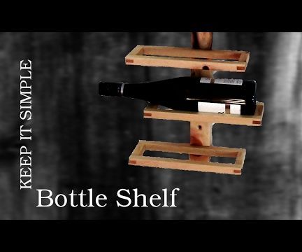 Bottle Rack Made of Scrap Wood