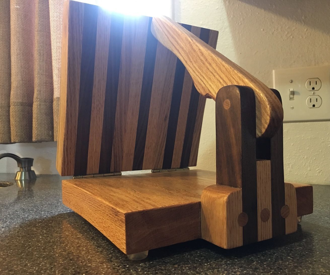Oak and Walnut Tortilla Press
